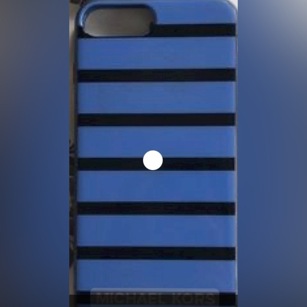 Michael Kors phone cases, black & blue stripe four iPhone 6. 6S & sometimes a 7